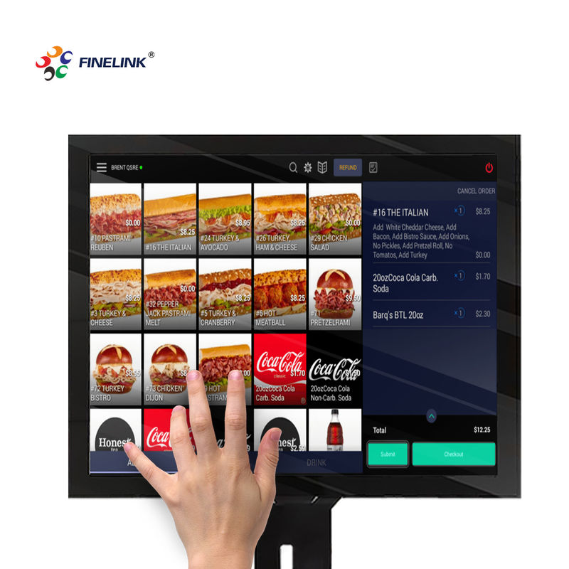 17 ιντσών G G Συγκινητικό PCAP Touch Panel για τερματικό τράπεζας USB/I2C/Serial Port Interface