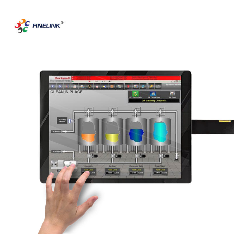 15 ιντσών Βιομηχανικό Custom Glass Sensor USB EETI 10 σημεία Αμυδρό προγραμματισμένο χωρητικό οθόνη αφής Πίνακα επικαλύψεως