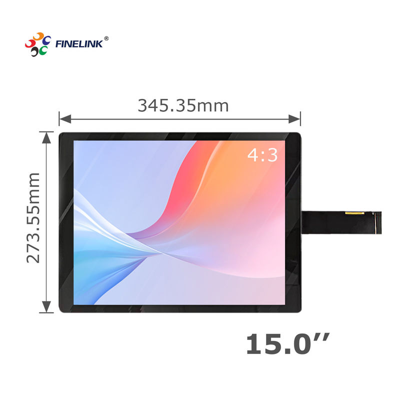 15 ιντσών Βιομηχανικό Custom Glass Sensor USB EETI 10 σημεία Αμυδρό προγραμματισμένο χωρητικό οθόνη αφής Πίνακα επικαλύψεως
