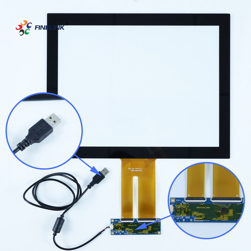 15 ιντσών Βιομηχανικό Custom Glass Sensor USB EETI 10 σημεία Αμυδρό προγραμματισμένο χωρητικό οθόνη αφής Πίνακα επικαλύψεως