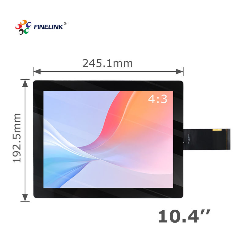 Προσαρμόσιμο 10,4 ιντσών Pcap Glass Touch Panel για οθόνη Αδιάβροχη διεπαφή IIC / USB